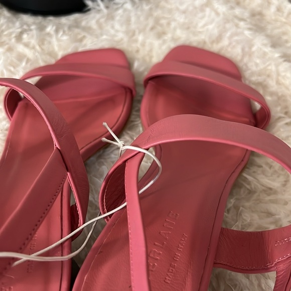 Everlane Double Strap Block Heeled Sandal Rose Pink Size 8 - Picture 8 of 11